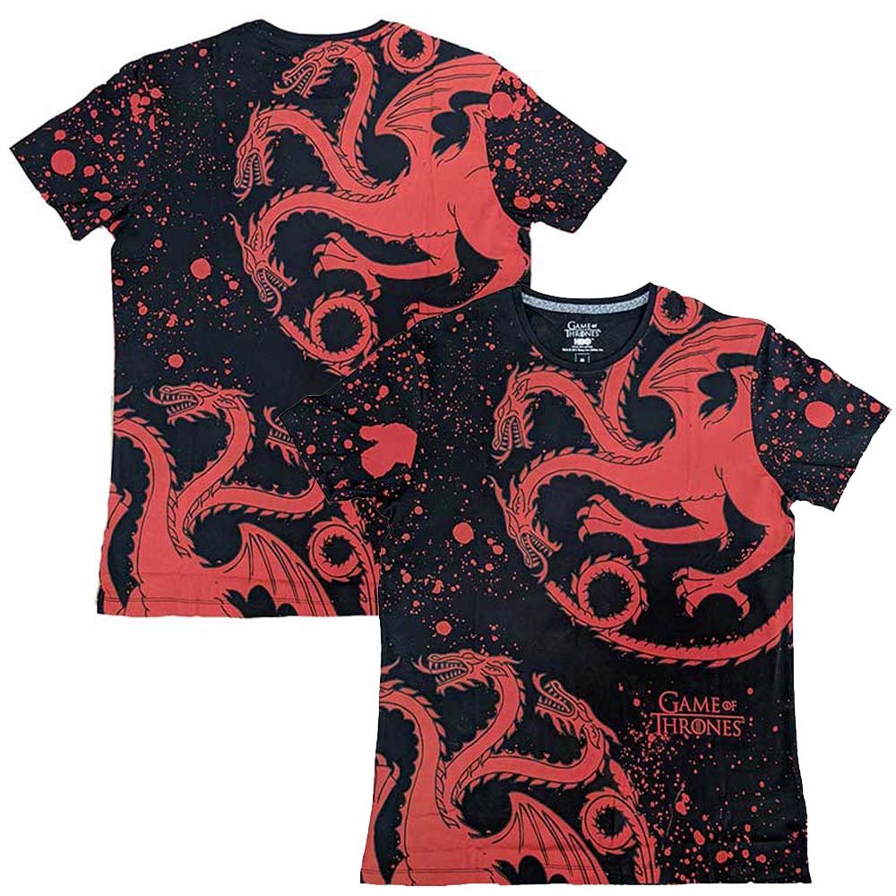GAME OF THRONES ゲーム・オブ・スローンズ - House Targaryen Dragon / バックプリントあり / Tシャツ / メンズ - PGS